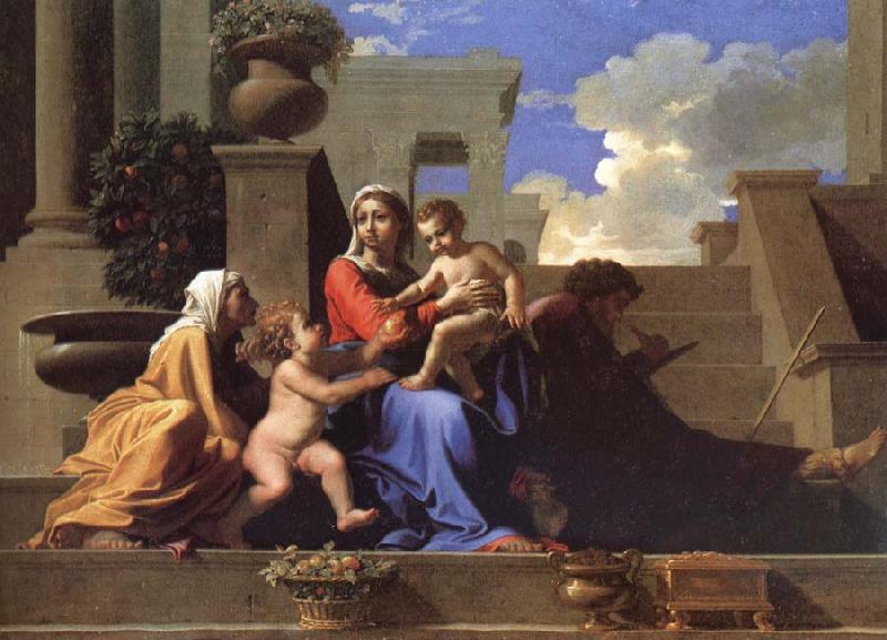 Nicolas Poussin The Saint Family on the stair oil painting image